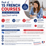 pack of 15 online French courses