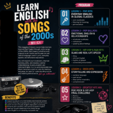 5-lesson course - Learn English with songs (B1-C1)