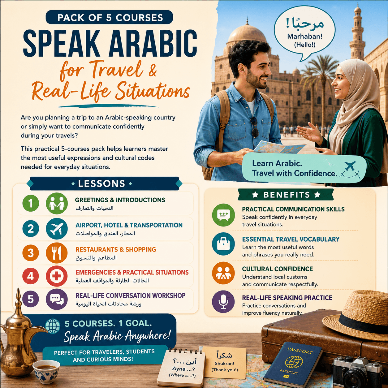 5 online Arabic courses for travel and real-life situations