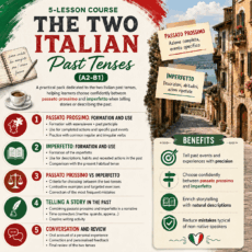 5-lesson course - the two Italian Past Tenses (A2-B1)