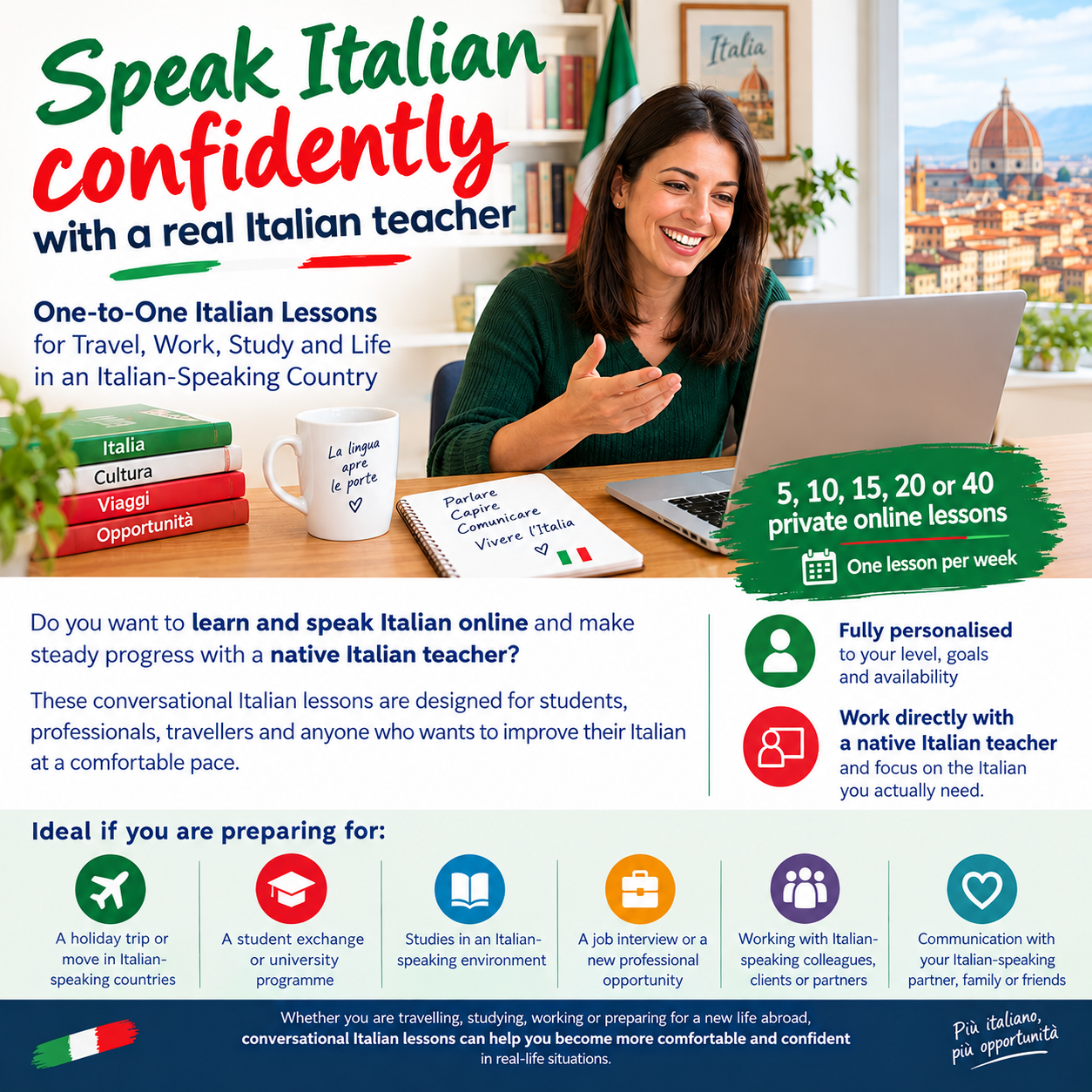 10-lesson course - Speak Italian confidently
